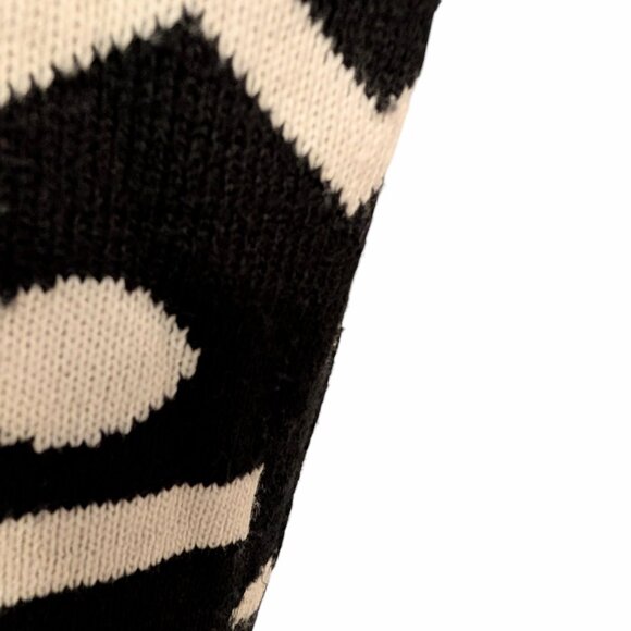 Lazy Oaf Unisex One Size Black White Abstract Geometric Pullover L/S Sweater - Picture 7 of 10